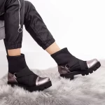 E503 Black-Gunmetal-Stiefel Existieren