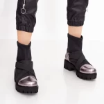 E503 Black-Gunmetal-Stiefel Existieren