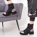 E503 Black-Gunmetal-Stiefel Existieren