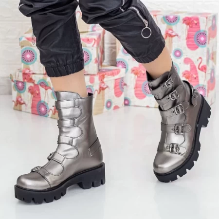 E509 Gunmetal -Stiefel Existieren