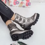 E509 Gunmetal -Stiefel Existieren