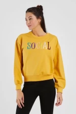 Frauen Sweatshirt 9099-2 Gelb ADROM