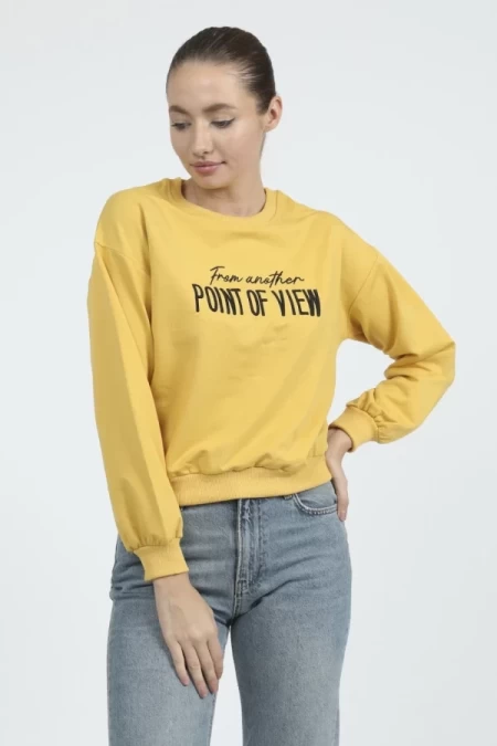 Frauen Sweatshirt 9099-5 Gelb ADROM