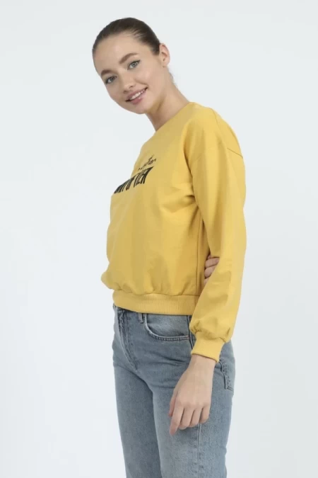 Frauen Sweatshirt 9099-5 Gelb ADROM