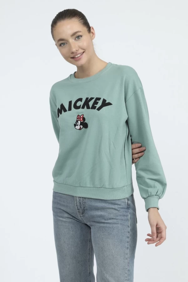 Frauen Sweatshirt 9099-4 Grün ADROM