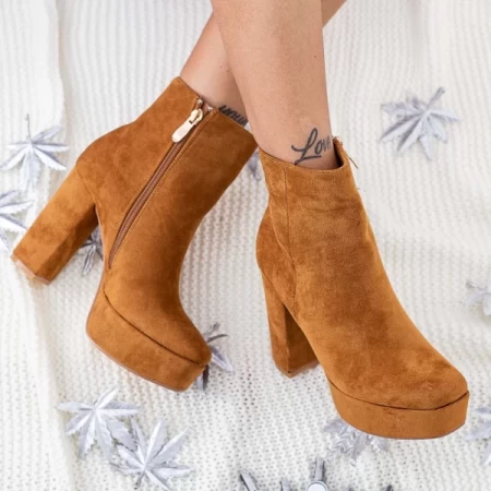 Kurze High Heels und XKK279 Plattform Gelb Mei