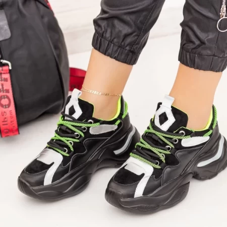 Frauen Sportschuhe SZ261 Black-Green | Mei