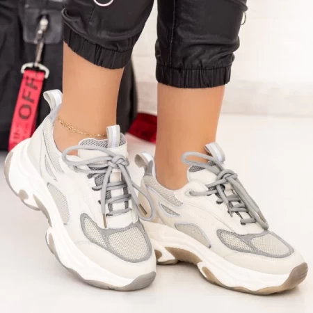 Frauen Sportschuhe SZ267 Cremegrau Mei