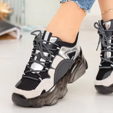 Frauen Sportschuhe SZ268 Schwarz-Silver Mei