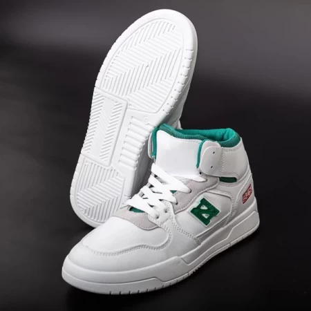 Herren Sportschuhe 7025 Weiß und Grün ABC