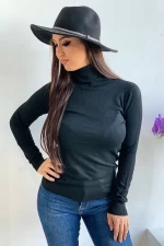 Frauenbluse mit Kragen D529 Black | Mode
