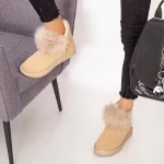 Frauen UG NX112 Lederstiefel Beige | Mei