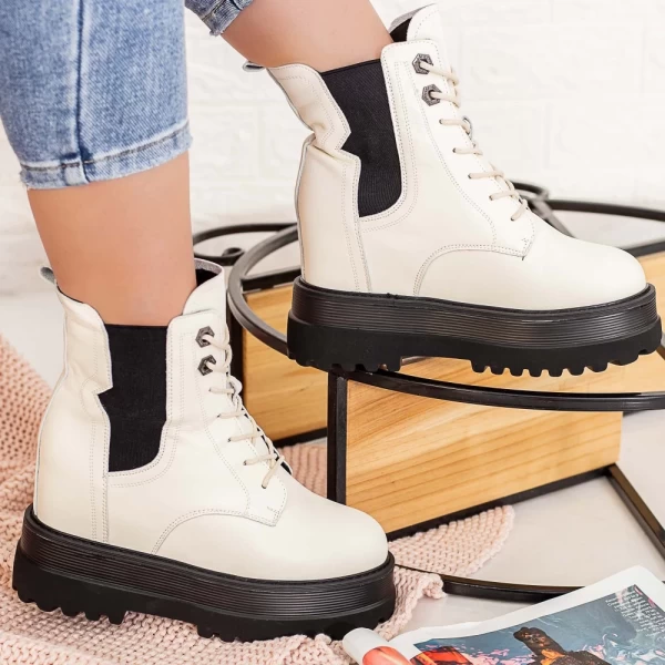 SJN361 Beige Stiefel Mei