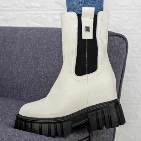 SJN366 Beige Stiefel Mei