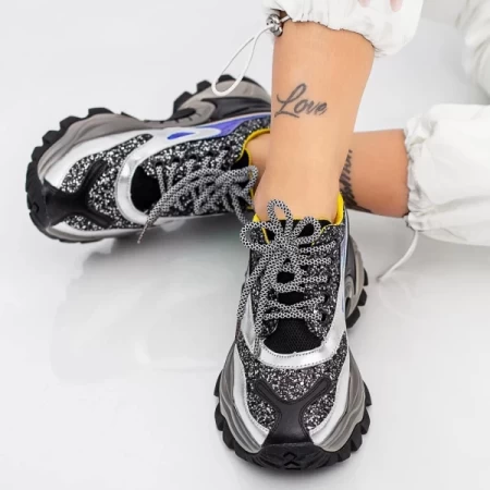 Frauen Sportschuhe SZ335 Schwarz-Silver Mei