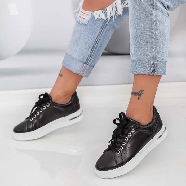 Frauen Sportschuhe An85 Black-Biała | Mei