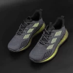 Herren Sportschuhe u0638-5 Dunkelgrau-grün fluorescent | Eumax