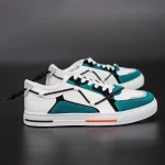 Herren Sportschuhe D869 Weiß und Grün Se7en