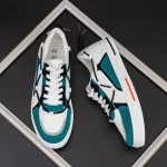 Herren Sportschuhe D869 Weiß und Grün Se7en