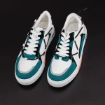 Herren Sportschuhe D869 Weiß und Grün Se7en