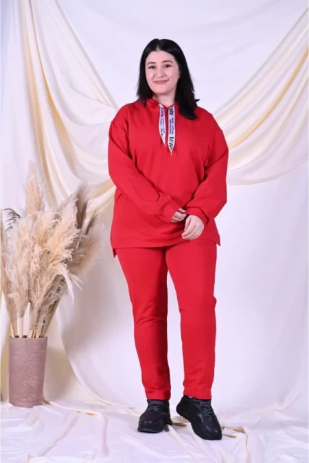 Set für Frauen, große Größen 9395 rot ADROM