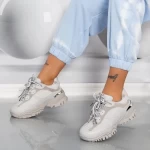 Frauen lgyed8 graue Sportschuhe Mei