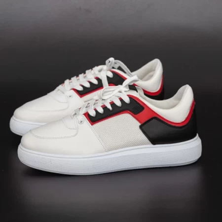 Herren Sportschuhe D858 White-Red | Se7en