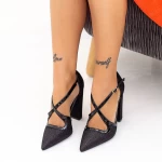 GE23 Dicke Fersenschuhe schwarz Mei