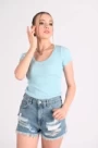 Frauen t -Shirt 9631 hellblau ADROM