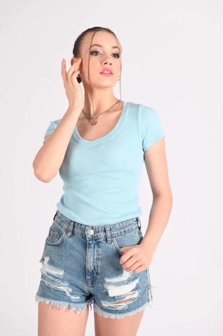 Frauen t -Shirt 9631 hellblau ADROM