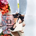 Sandalen auf der LE222 -Plattform schwarz | Mei
