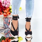 Sandalen auf der LE222 -Plattform schwarz | Mei
