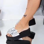 Frauen WLXX5 SREBRANY Pantoffeln Mei