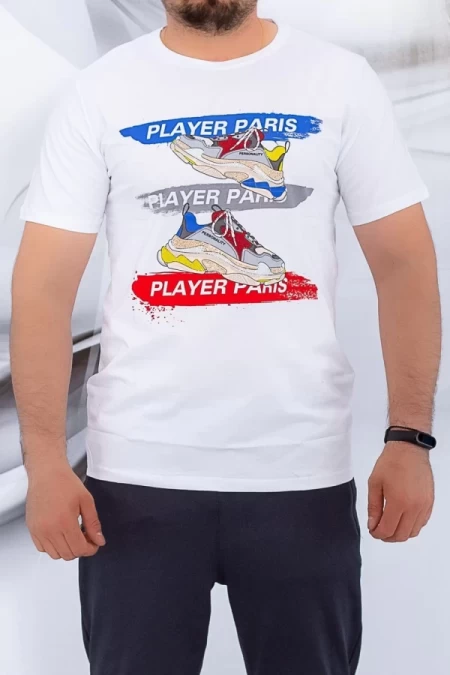 Herren t -Shirt D176 White | Mode