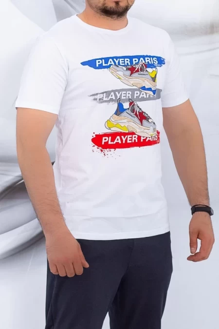 Herren t -Shirt D176 White | Mode