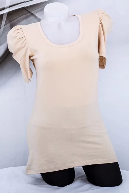 Frauen t -Shirt 1853 Beige Mode