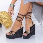 Sandalen auf der XKK305A Black Platform Mei
