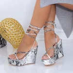 Sandalen auf der xkk306 grauen Plattform Mei