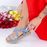 Frauensandalen LM318 Blau Mei
