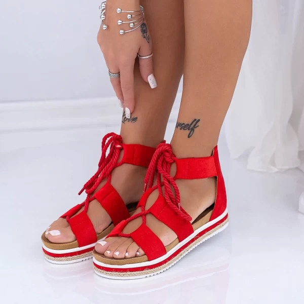 Frauen LM331 Sandalen rot Mei