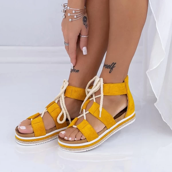Frauensandalen LM331 Gelb Mei