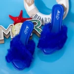 Frauen LE207 Pantoffeln blau Mei