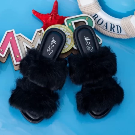 Frauen LE208 Pantoffeln schwarz Mei
