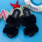 Frauen LE208 Pantoffeln schwarz Mei