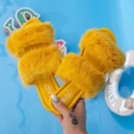 Frauen LE208 Pantoffeln Gelb Mei