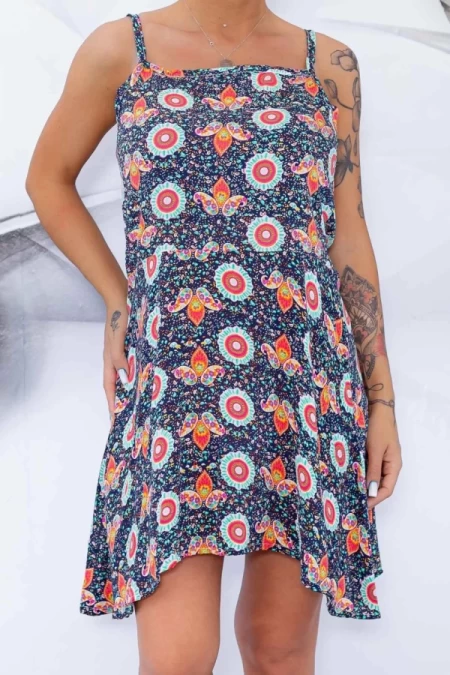 Frauenkleid 102-8 Dunkelblau Mode