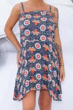 Frauenkleid 102-8 Dunkelblau Mode