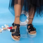 Frauen LE211 Sandalen schwarz Mei