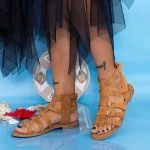 Frauen LE227 Sandalen hellbraun Mei