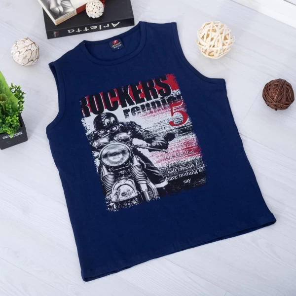 Herren M002 T -Shirt dunkelblau Mode